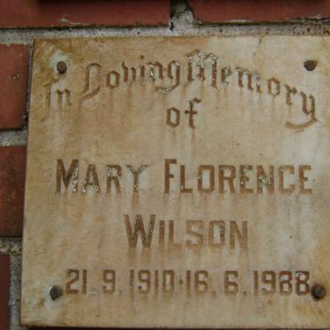 WILSON Mary Florence 1910-1988
