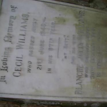 WILLIAMS Cecil -1940 &amp; Blanche -1956