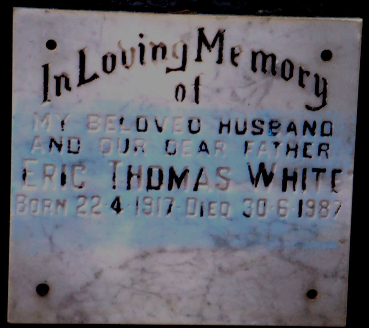WHITE Eric Thomas 1917-1987