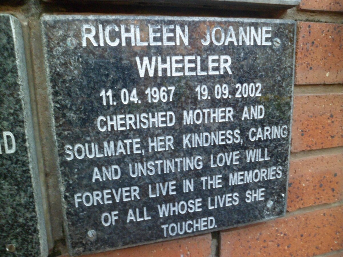 WHEELER Richleen Joanne 1967-2002
