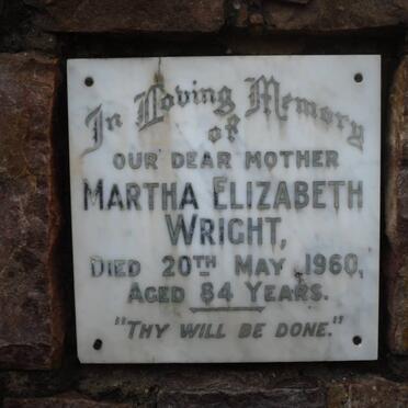 WRIGHT Martha Elizabeth -1960