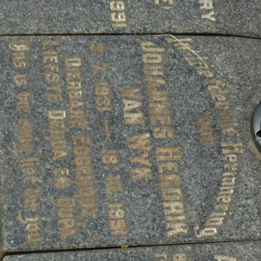 WYK Johannes Hendrik, van 1931-1991