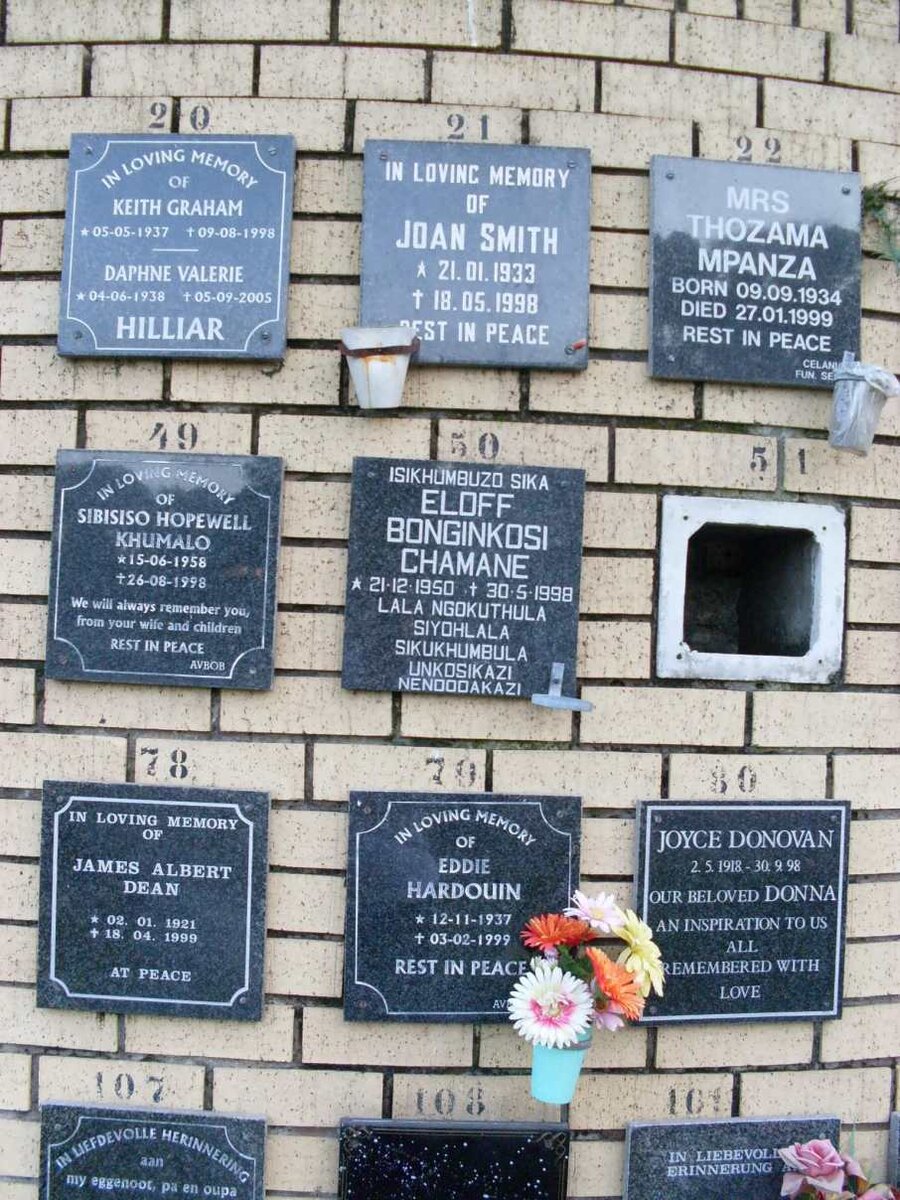 CHAMANE :: DEAN  :: DOVOVAN :: HARDOUIN :: HILLIAR :: KHUMALO :: MPANZA :: SMITH