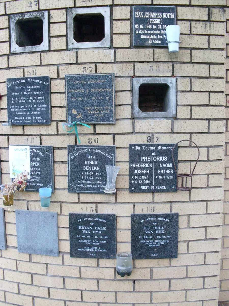 BENEKE :: BOTHA :: EYK van :: PRETORIUS :: POTGIETER :: QUINN