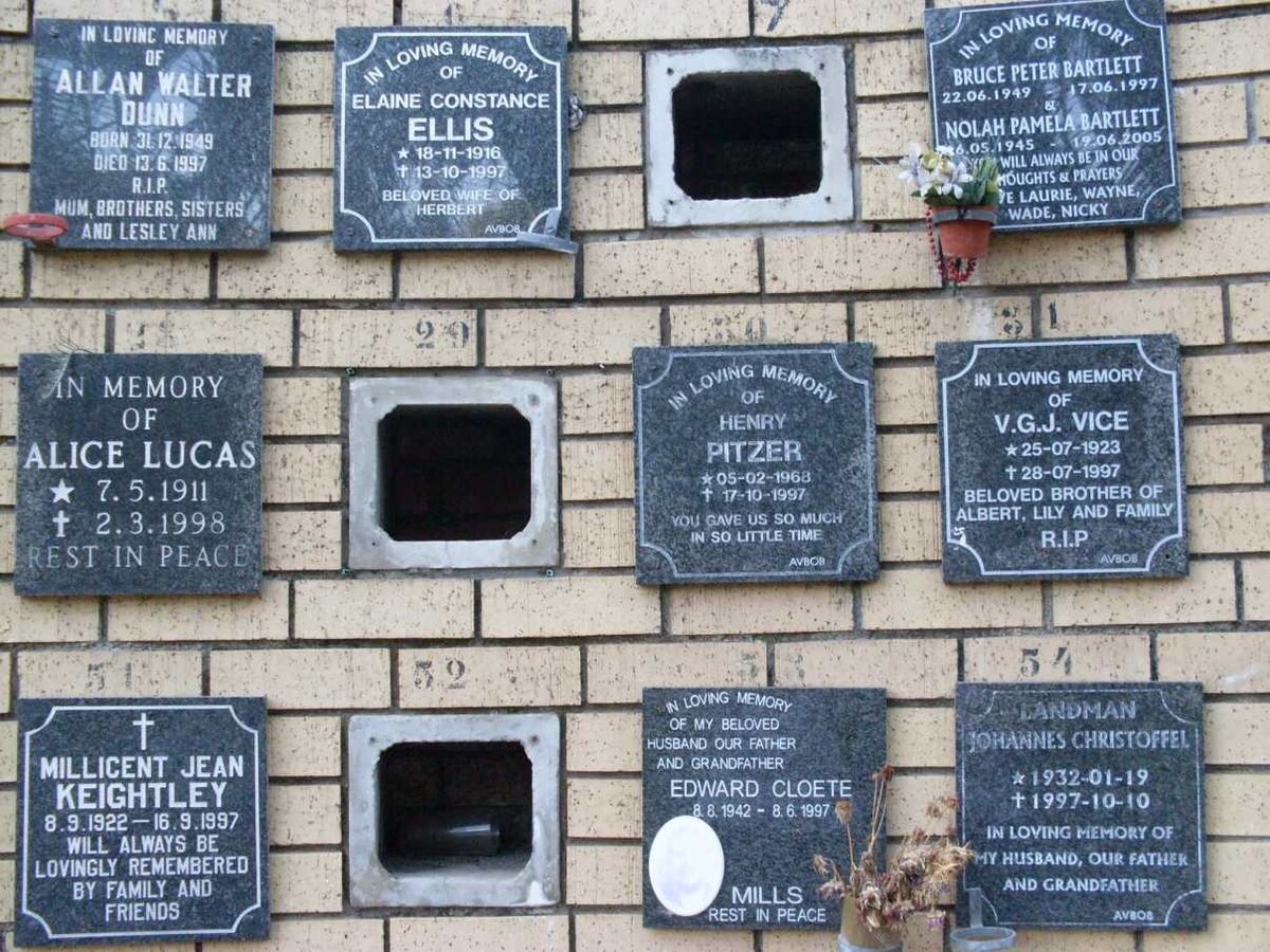 DUNN :: ELLIS :: BARTLETT :: LUCAS :: PITZER :: VICE :: KEIGHTLEY :: CLOETE :: LANDMAN