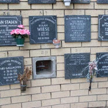 STADEN, van :: WIESE :: PATTERSON :: GALLAGHER :: KOCK