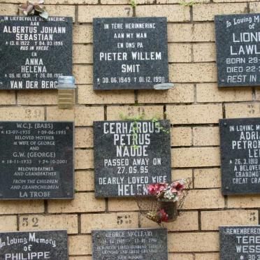 BERG, van der :: LAWLER :: LENZ :: NAUDE :: SMIT :: LA TROBE