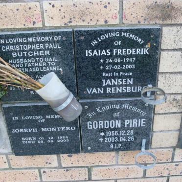 RENSBURG, Jansen van :: PIRIE 