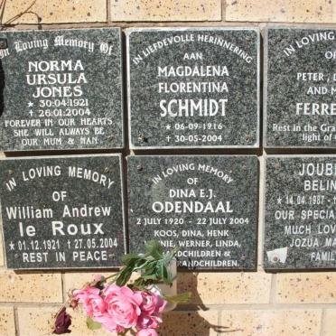 FERREIRA :: JONES :: JOUBERT :: ODENDAAL :: LE ROUX :: SCHMIDT