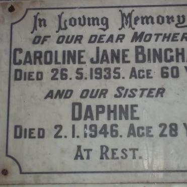 BINGHAM Caroline Jane -1935 :: BINGHAM Daphne -1946