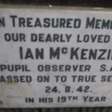 McKENZIE Ian -1942