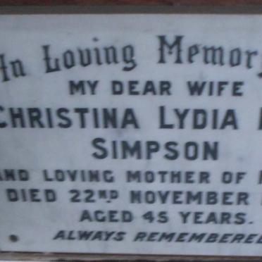 SIMPSON Christina Lydia Rose -1954