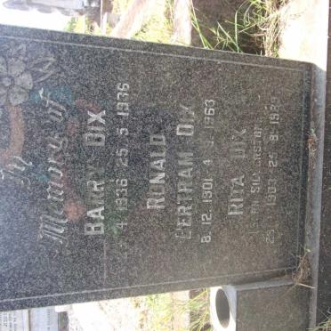 DIX Barry -1936-1936 :: DIX Ronald Bertram 1901-1963 &amp; Rita SILVERSTONE 1903-1989