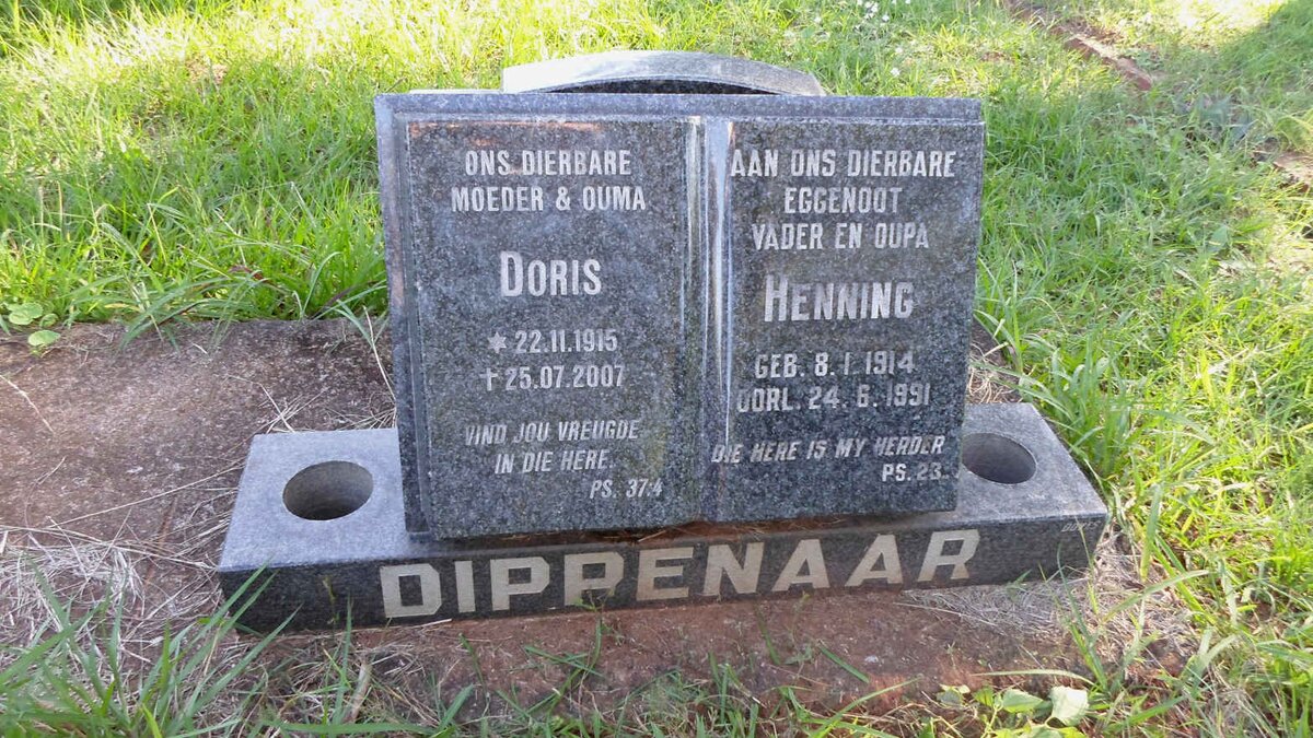 DIPPENAAR Henning 1914-1991 &amp; Doris 1915-2007