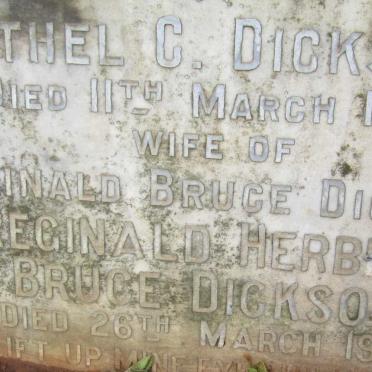 DICKSON Reginald Herbert Bruce -1966 &amp; Ethel C. -1961