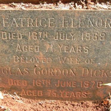 DICKSON Douglas Gordon -1970 &amp; Beatrice Elenor -1968