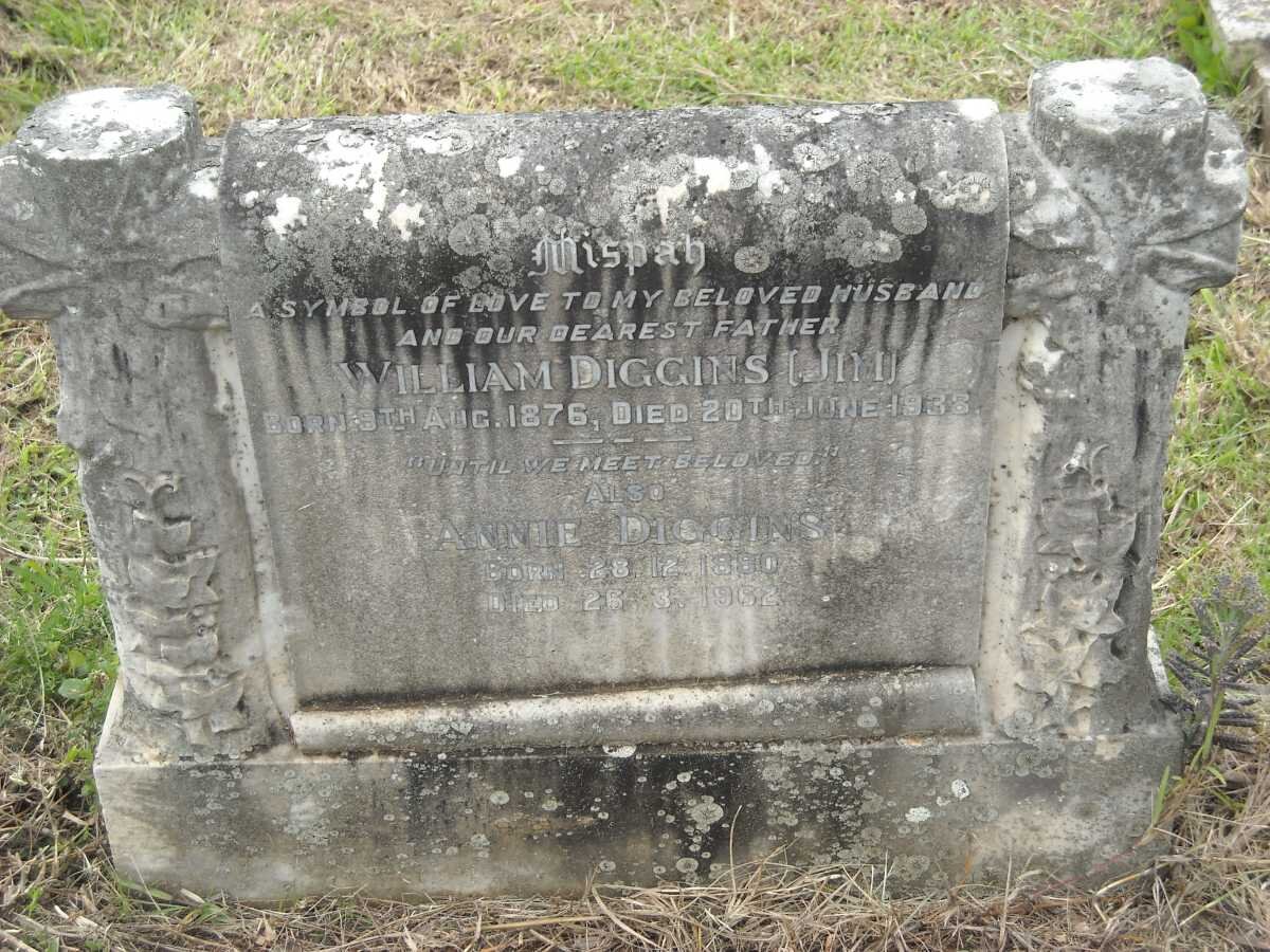 DIGGINS William 1876-1938 &amp; Annie 1890-1962