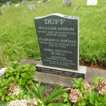 DUFF William Gibson -1961 &amp; Florence Sophia -1971 :: HUGILL Dora Patricia formerly HATCHER  -2000