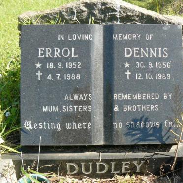 DUDLEY Errol 1952-1988 :: DUDLEY Dennis 1956-1989