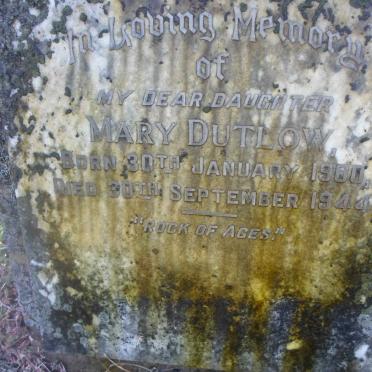 DUTLOW Mary 1900-1944