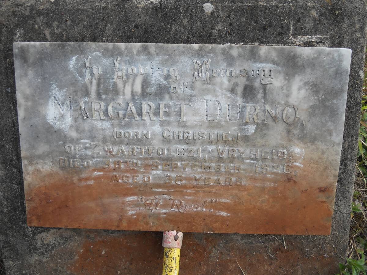 DURNO Margaret nee CHRISTIE -1926