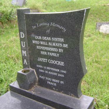 DUMA Janet Coockie 1940-2003