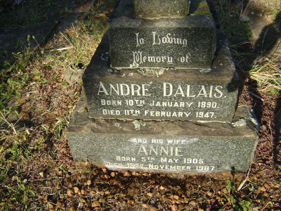 DALAIS André 1890-1947 &amp; Annie 1905-1987