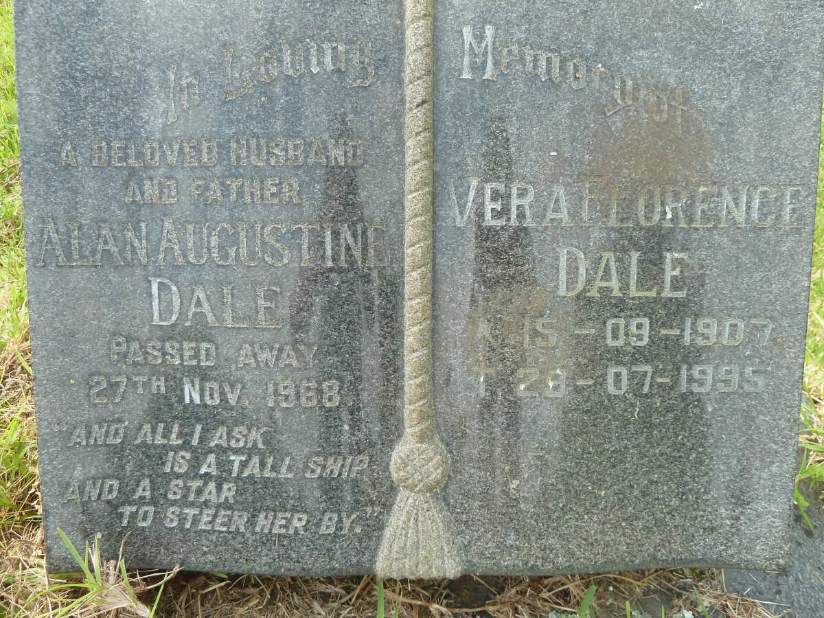 DALE Alan Augustine -1968 &amp; Vera Florence 1907-1995