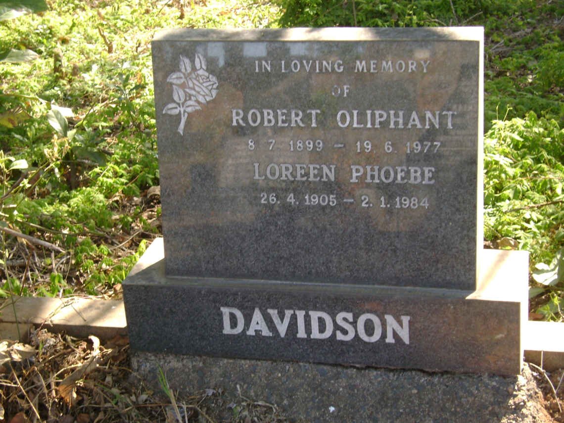 DAVIDSON Robert Oliphant 1899-1977 &amp; Loreen Phoebe 1905-1984