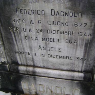 DAGNOLO Federico 1877-1944 &amp; Angele -1947