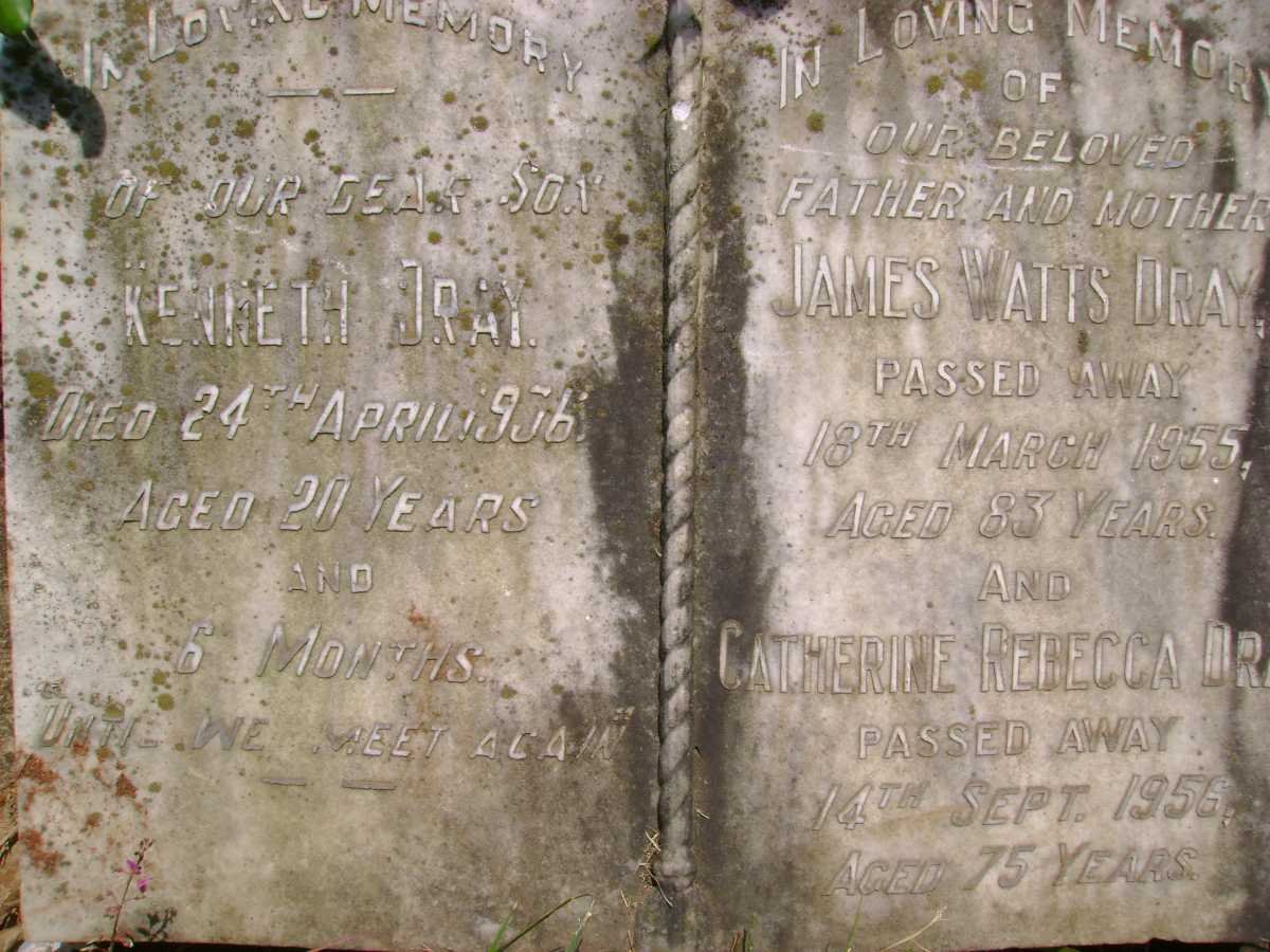 DRAY James Watts -1955 &amp; Catherine Rebecca -1956 :: DRAY Kenneth 1936