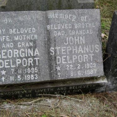 DELPORT John Stephanus 1909-1987 &amp; Georgina 1895-1983 :: DELPORT John Stevens 1937-1994