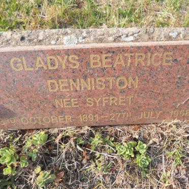 DENNISTON Gladys Beatrice nee SYFRET 1891-1968 