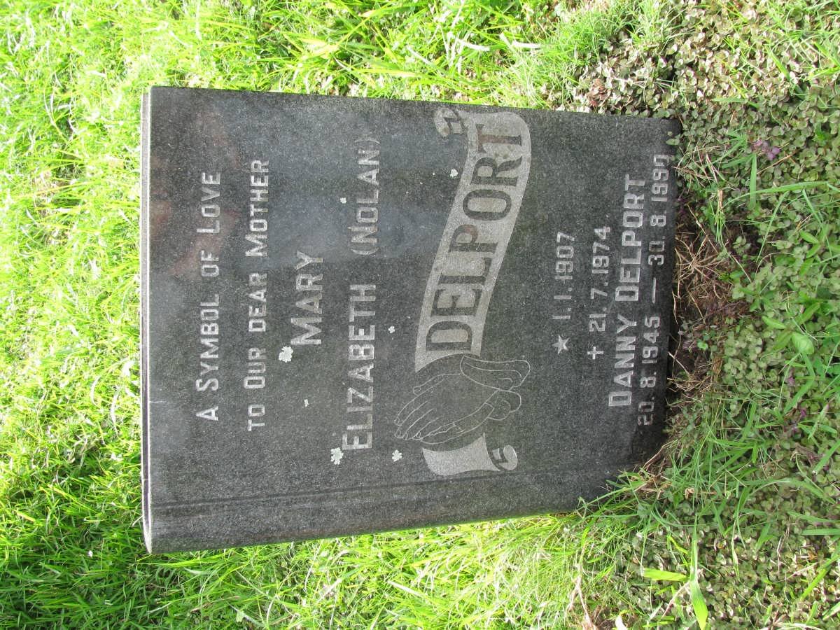DELPORT Mary Elizabeth nee NOLAN 1907-1974 :: DELPORT Danny 1945-1990