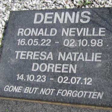 DENNIS Ronald Neville 1922-1998 :: DENNIS Teresa Natalie 1923-2012