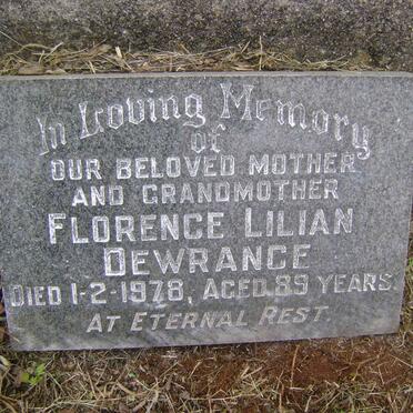 DEWRANCE Arthur Mossop -1946 :: DEWRANCE Arthur Mossop -1949 :: DEWRANCE Florence Lilian -1978