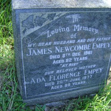 EMPEY John Newcombe -1961 &amp; Ada Florence -1977