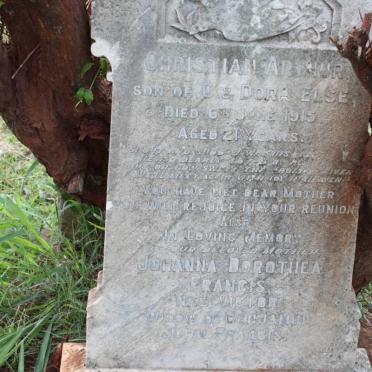 ELSE Christian Arthur -1915 :: FRANCIS Johanna Dorothea nee VICTOR -1945