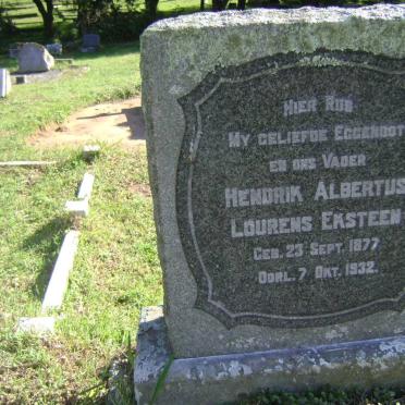 EKSTEEN Hendrik Albertus Lourens 1877-1932