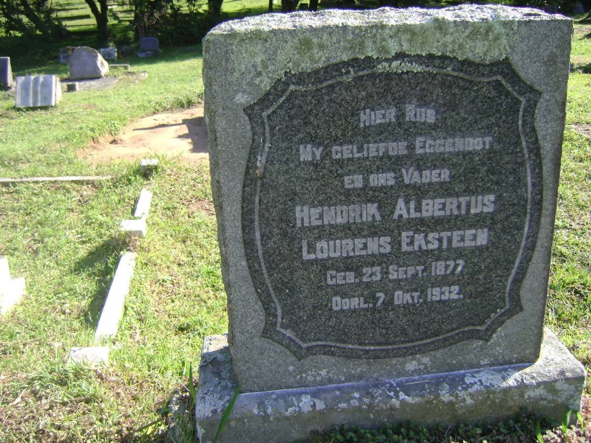 EKSTEEN Hendrik Albertus Lourens 1877-1932