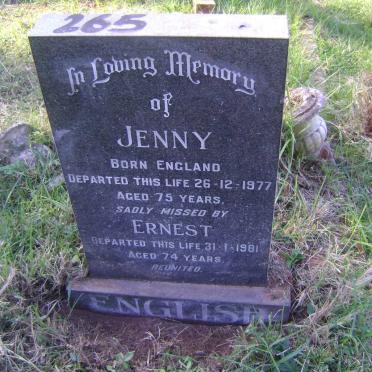 ENGLISH Ernest -1981 &amp; Jenny -1977