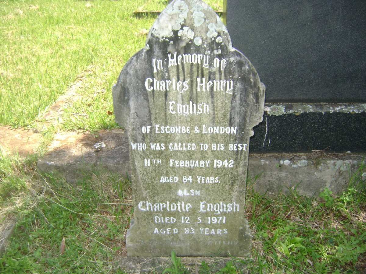 ENGLISH Charles Henry -1942 &amp; Charlotte -1971