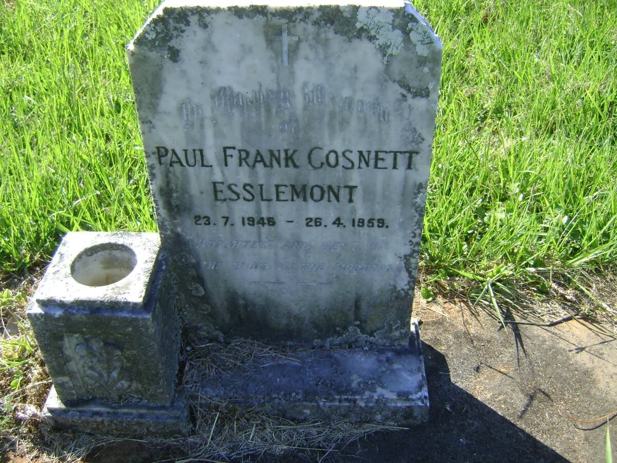 ESSLEMONT Paul Frank Gosnett 1946-1959