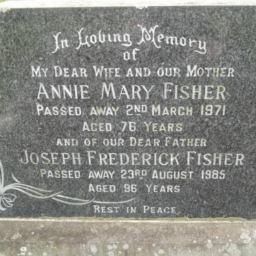FISHER Joseph Frederick -1985 &amp; Annie Mary -1971
