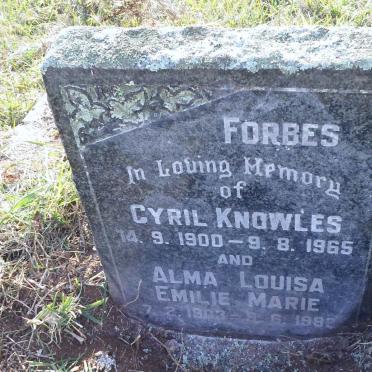 FORBES Cyril Knowles 1900-1965 &amp; Alma Louisa Emilie Marie 1903-1982