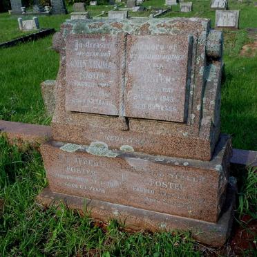 FOSTER John Thomas -1941 &amp; Ada -1949 :: FOSTER G.F. -1970 &amp; Hattie Stella -1987