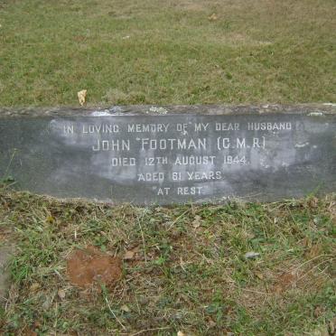 FOOTMAN John (C.M.R). -1944