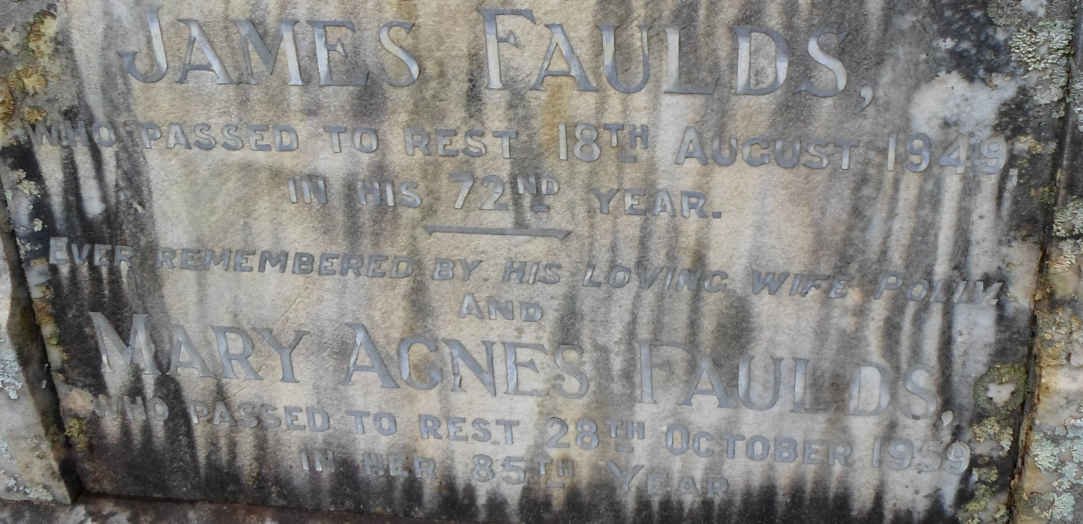FAULDS James -1949 &amp; Mary Agnes -1959
