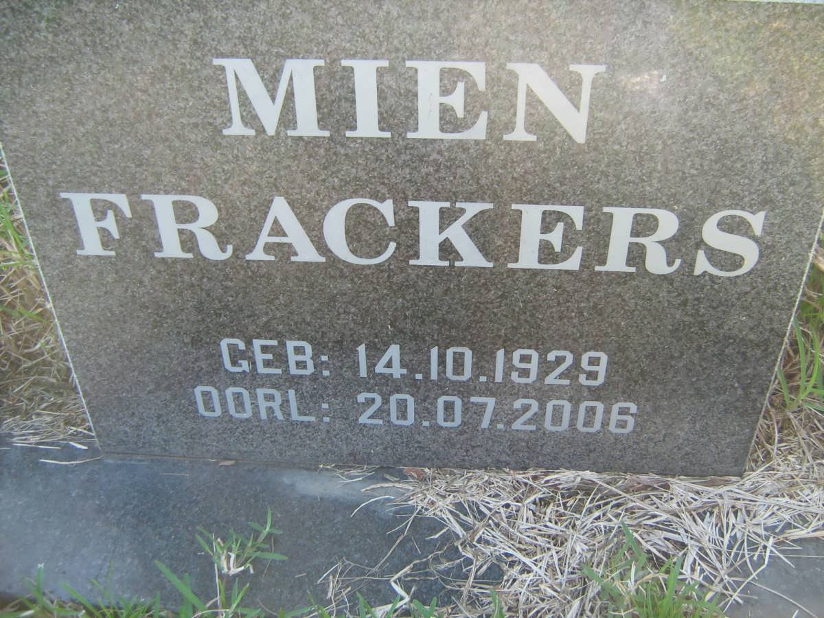 FRACKERS Mien 1929-2006 :: LOTZ Maria Magdalena 1868-1919 :: FRACKERS Christiaan Hendrik 1931-1983