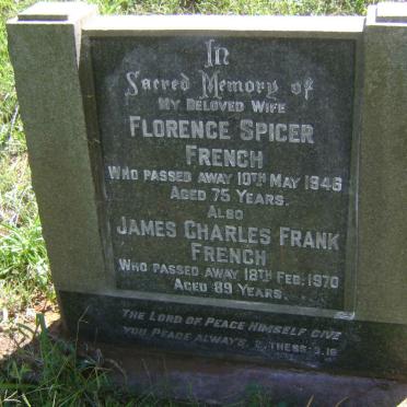 FRENCH James Charles Frank -1970 :: FRENCH Florence Spicer -1946